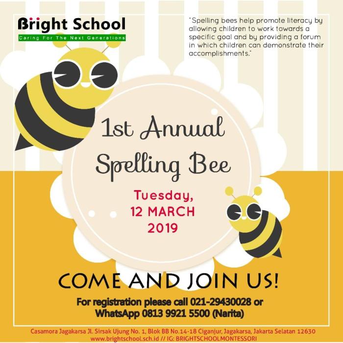 Spelling bee for class 3