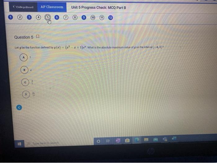 Unit 7 progress check mcq part c