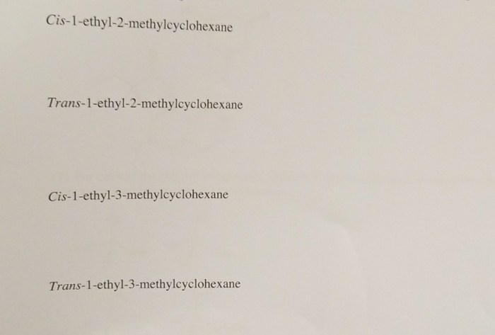 Cis stable ethyl methylcyclohexane conformation most which think its