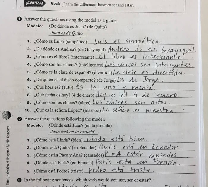 En espanol 1 workbook answers