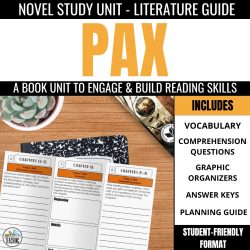 Novel pax teacherspayteachers