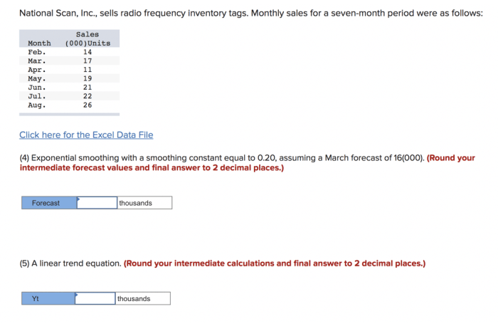 Answers sales sells scan frequency inventory radio inc tags national monthly problem hero course