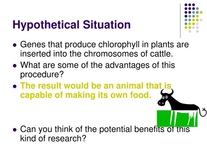 Scenario hypothetical scenarios