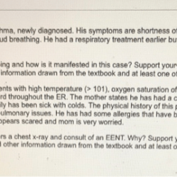 Rn gas exchange/oxygenation asthma 3.0 case study test